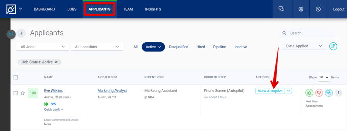 (12) Applicants Page (View Autopilot) (highlights)