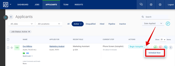(15) Applicants Page (Autopilot Schedule Now) (Schedule Now button)