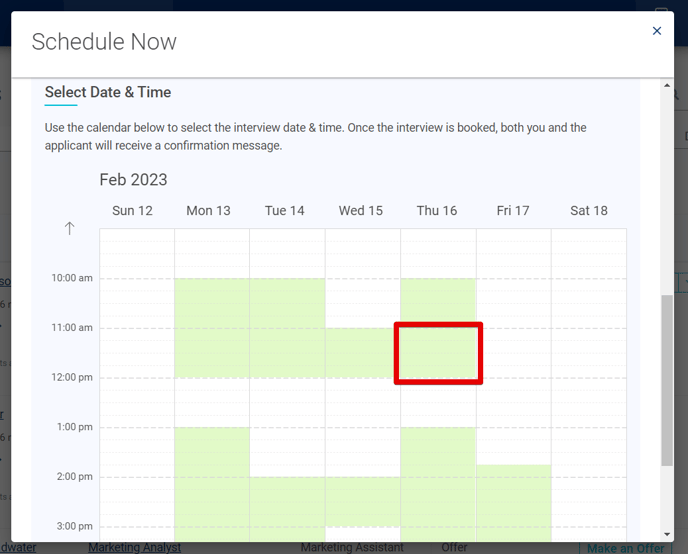 (19) Schedule Now Drawer (Bottom) (Time Block)