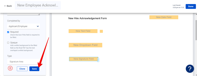 (21) Create Onboard Plan (New eDoc) (Field Added - Bottom) (Save arrow)