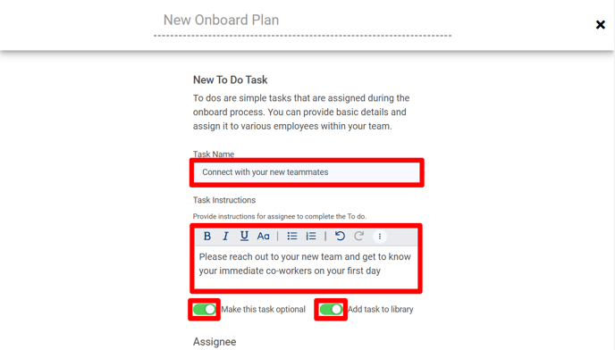 (5) Create Onboard Plan (New To Do) (Top) (highlights)