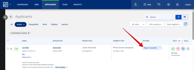Applicants Page (7.2.25) (App in Begin Autopilot) (BA arrow)