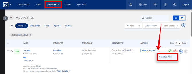 Applicants Page (7.2.25) (View Autopilot - Schedule Now) (all highlights)