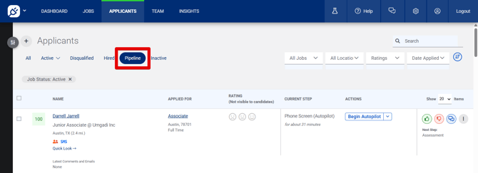 Apps page - Pipeline tab (12.15.25) (Pipeline highlight)