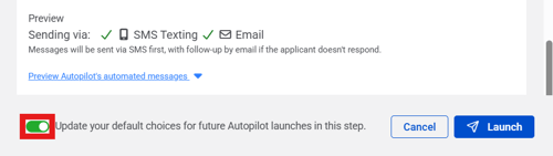 Begin Autopilot drawer (6.13.26) (bottom) (Can be scheduled DD) (APD toggle on) (toggle highlight)