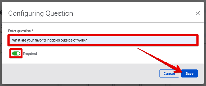 Configuring Question pop-up (MultiLine) (5.2.25) (highlights)