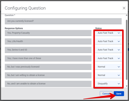 Configuring Question pop-up (State Farm) (12.11.25) (highlights)