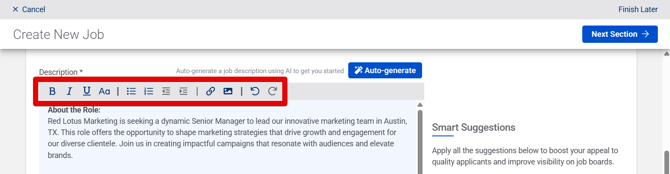 Create New Job - Job Posting (10.15.25) (Job Description) (Formatting Toolbar highlight) (19)