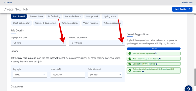Create New Job - Job Posting (10.15.25) (Job Details + Salary) (EmpType+DesExp arrows) (24)