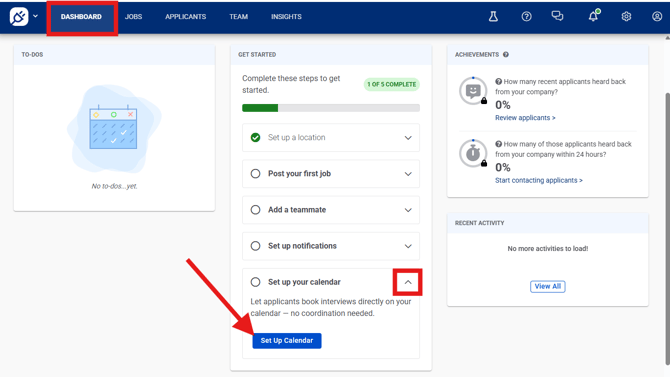 Dashboard [Getting Started Widget Calendar] (1.20.26)