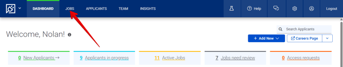 Dashboard (5.5.25) (Jobs arrow)