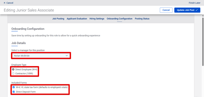 Edit Job (5.2.25) (OB Config tab) (Top) (highlights)