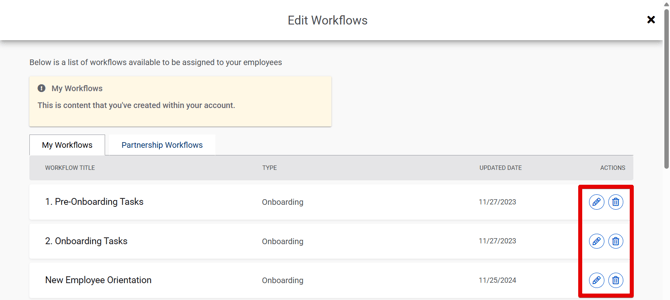 Edit Workflows (5.2.25) (My Workflows tab) (highlights)