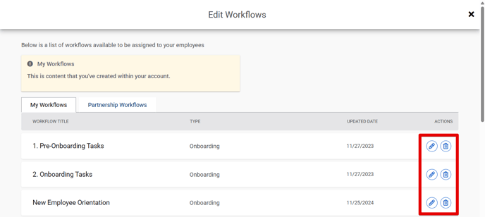 Edit Workflows (5.2.25) (My Workflows tab) (highlights)