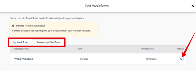 Edit Workflows (5.2.25) (Partnership Workflows tab) (tab highlights)
