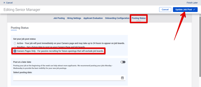 Editing [Job] (12.15.25) (Posting Status) (Passive highlights)