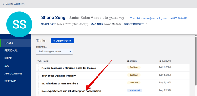 Employee Profile (5.2.25) (Tasks tab) (OB employee) (Task arrow)