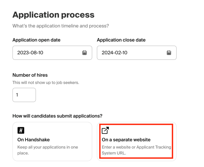 Handshake Application process page (On a separate website highlight) (cropped)