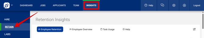 Insights tab (Retain) (Retain highlights)