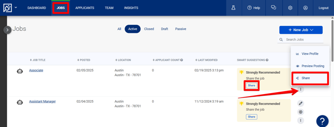 Jobs Page (Three Dots drop-down) (Share+Job page highlights)-1