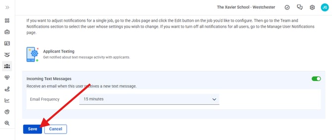 My Profile, Settings, Save (Nav bar minimized) Pointed to Save (6.11.26)