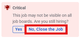 Smart Suggestions, Close this job
