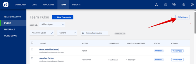 Team - Team Pulse (1.22.26) (Settings arrow)
