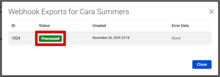 Webhook Exports pop-up (11.26.25) (SwyftOps) (Processed highlight)